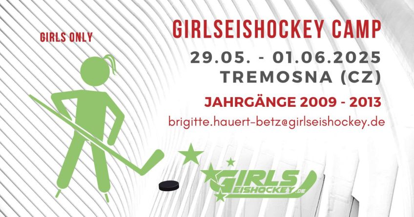 Vom 29. Mai bis 1. Juni 2025 bietet GirlsEishockey.de ein Mädchencamp in Tremosna in Tschechien an.