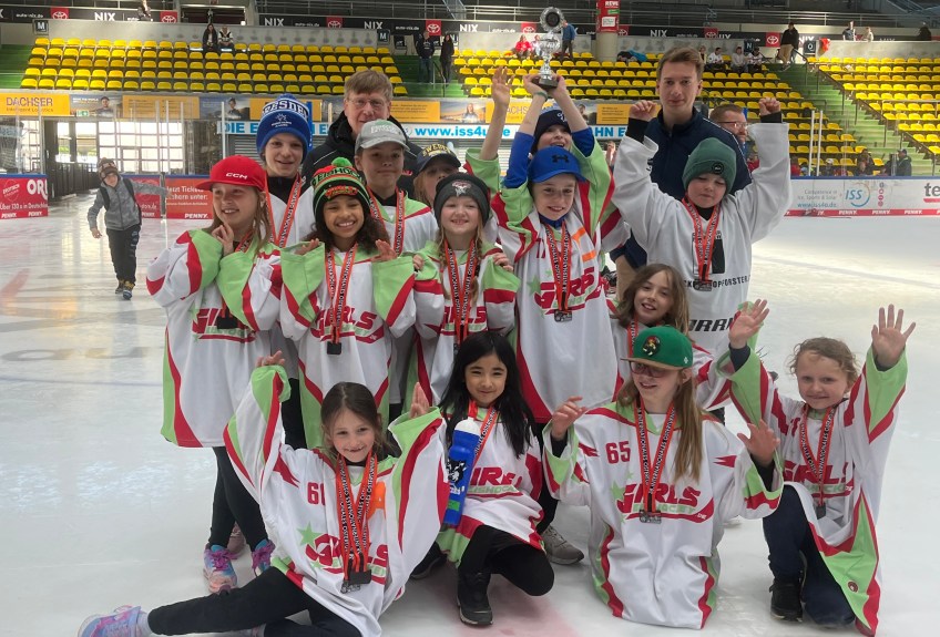 Ein hervorragender 9. Platz für die U9 von GirlsEishockey.de beim Osterturnier 2025 der Löwen Frankfurt.